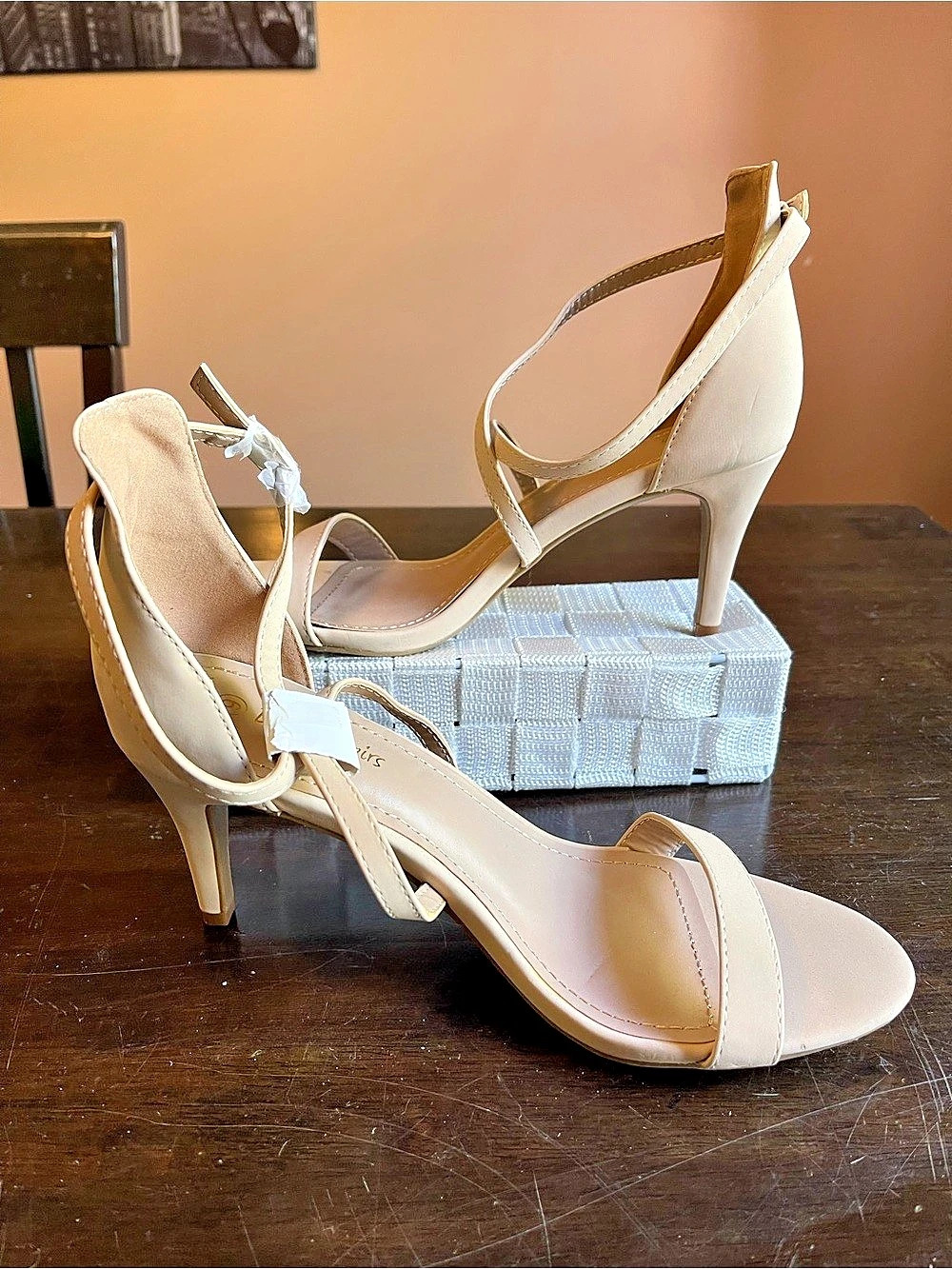 Dream Pairs Dolce Strappy Heels Cream US 9